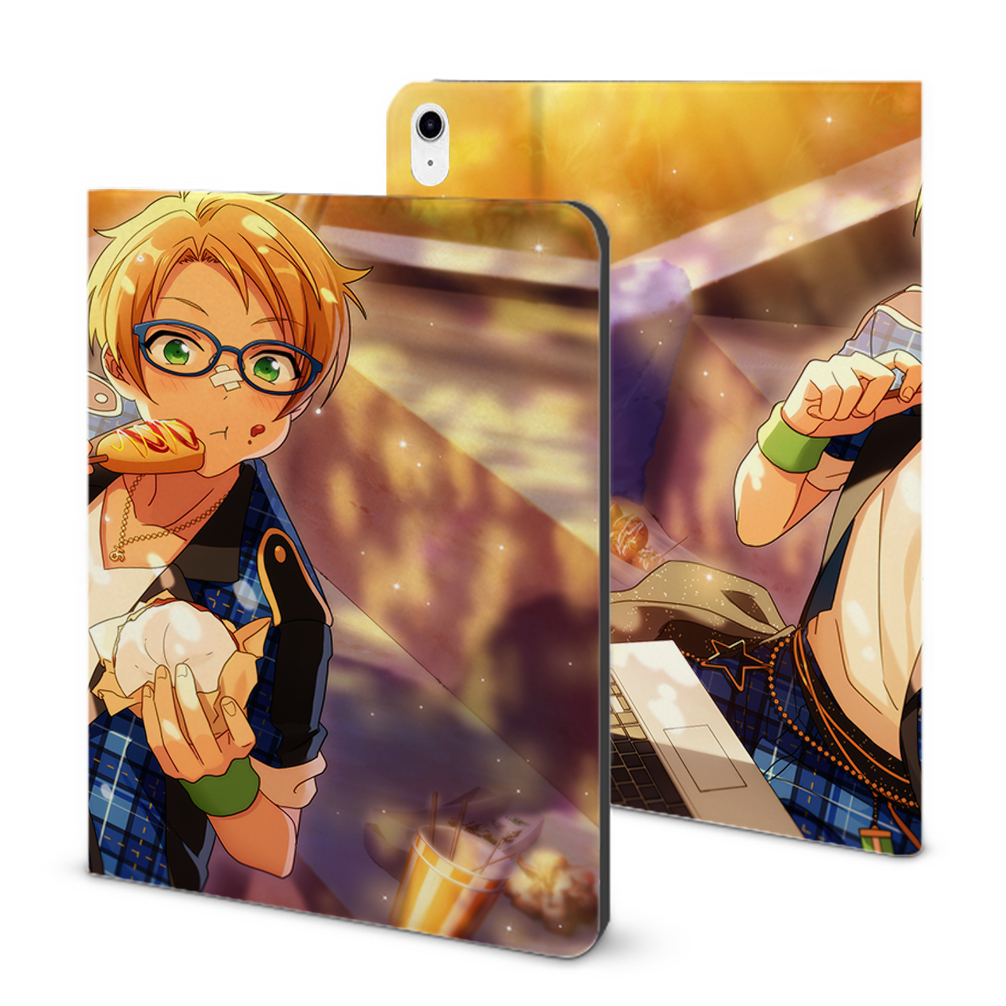 （画像用） あんさんぶるスターズ! Ensemble Stars IPad ケース ブック型 PUレザー TPU 耐衝撃 軽量 薄型 ペン収納なし 全面保護 IPad 各モデル対応